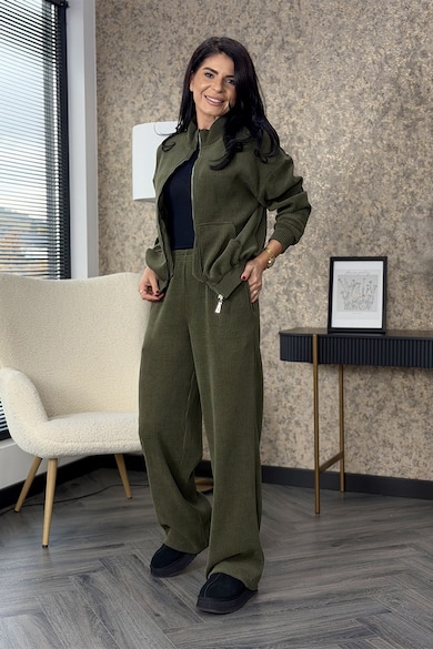 Подбрахме За Вас Най-Добрите Дамски Спортни Комплекти (Комфорт И Стил) Ramona Badescu Exclusive Рипсен суитшърт и спортен панталон Emira