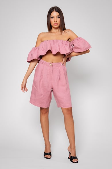 Най-Добрите Дамски Спортни Екипи За Фитнес И Йога (Топ Избор) uFIT Комплект горнище и къси панталони от 100% IN Rose Quartz Dusty pink