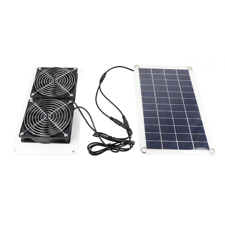 Комплект преносим соларен вентилатор Bizaical 10W 18V