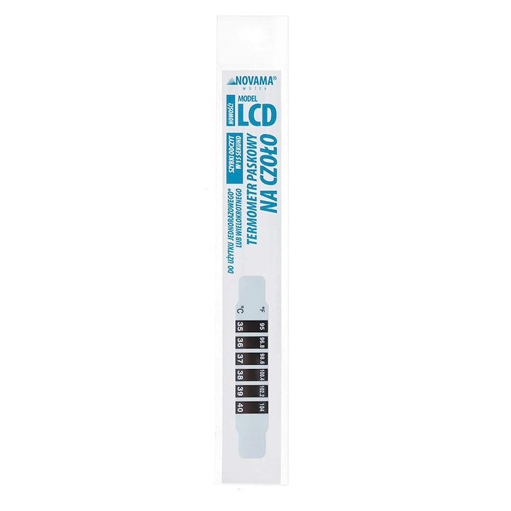 Комплект термометър за чело Novama White LCD