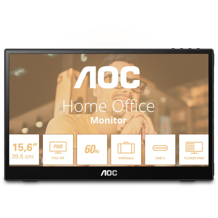 Най-Добрите Преносими Монитори За Лаптоп През 2026 Монитор преносим LED IPS AOC 15.6