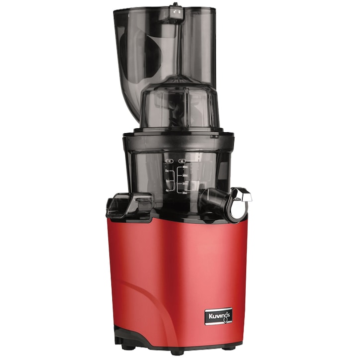 Сокоизстисквачка Kuvings REVO 830-RD за плодове и зеленчуци със шнек и студено пресоване с двойна фуния