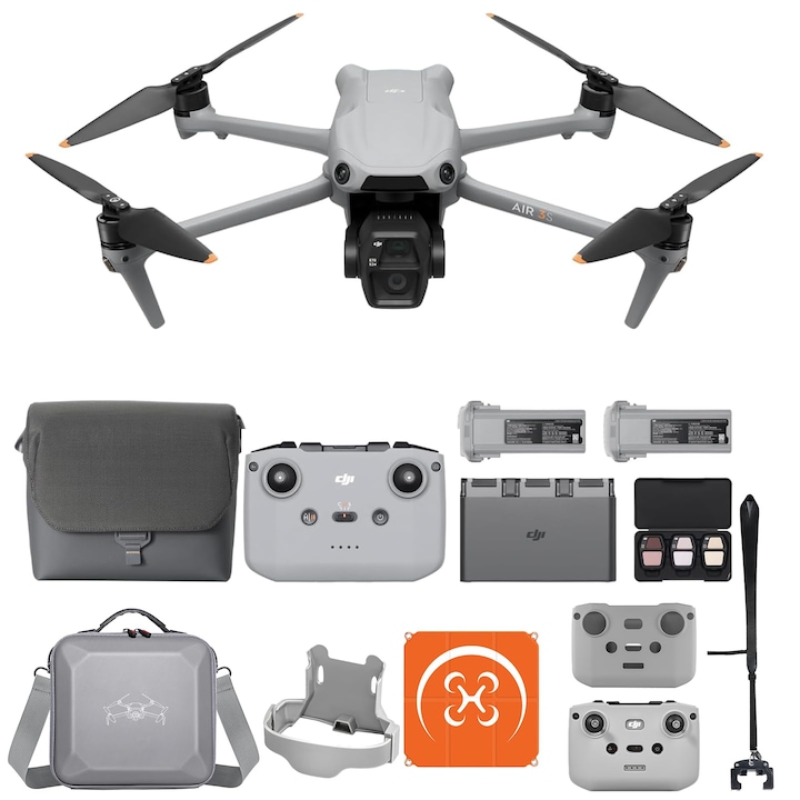 Топ 10 FPV Дронове За Екстремни Преживявания Dji Air 3S Fly More Combo (Rc-N3) С Разнообразни Аксесоари