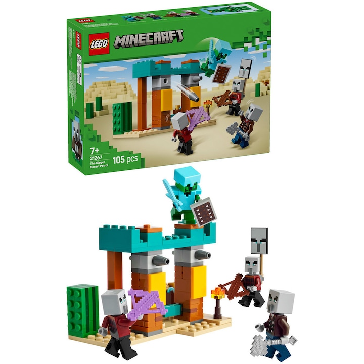 Най-Добрите LEGO Minecraft Приключения За Малки Геймъри LEGO® Minecraft - Illager Desert Patrol 21267
