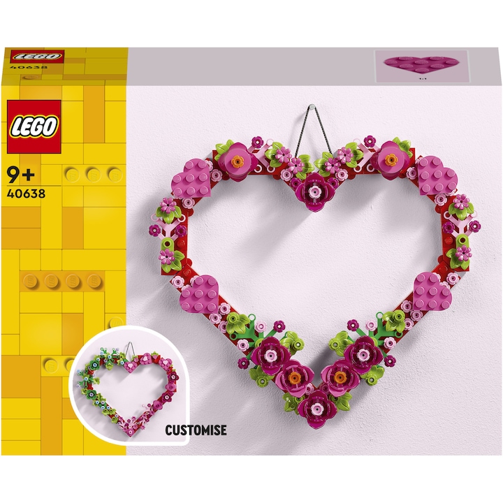 LEGO Botanicals - Най-Красивите Вечни Цветя За Подарък LEGO® Icons Botanical - Орнамент във формата на сърце 40638