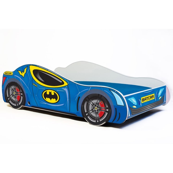 Топ 8 Легла Коли За Малки Състезатели Детско легло BATCAR размер 160х80