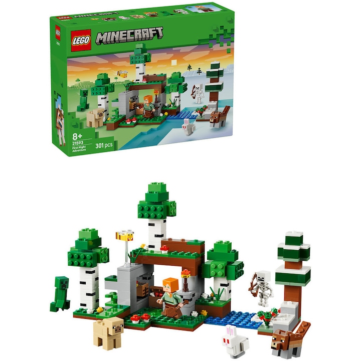 Най-Добрите LEGO Minecraft Приключения За Малки Геймъри LEGO® Minecraft - Първото приключение през нощта 21593