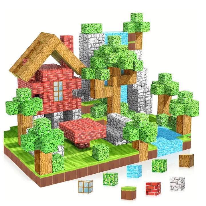 Комплект за магнитно конструиране Minecraft от 100 части
