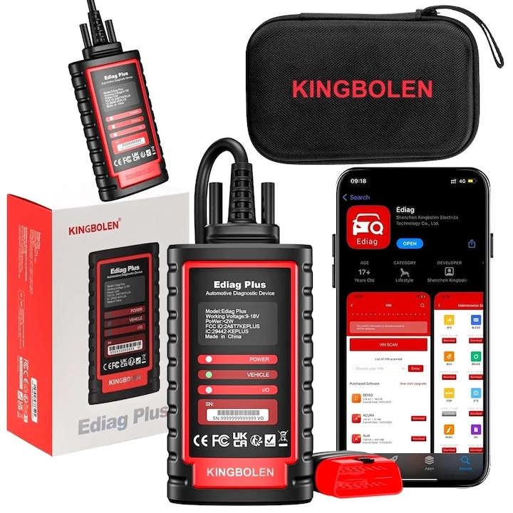 Най-Предпочитаните Bluetooth OBD2 Адаптери За Смартфон Автомобилен диагностичен тестер KINGBOLEN Ediag Plus