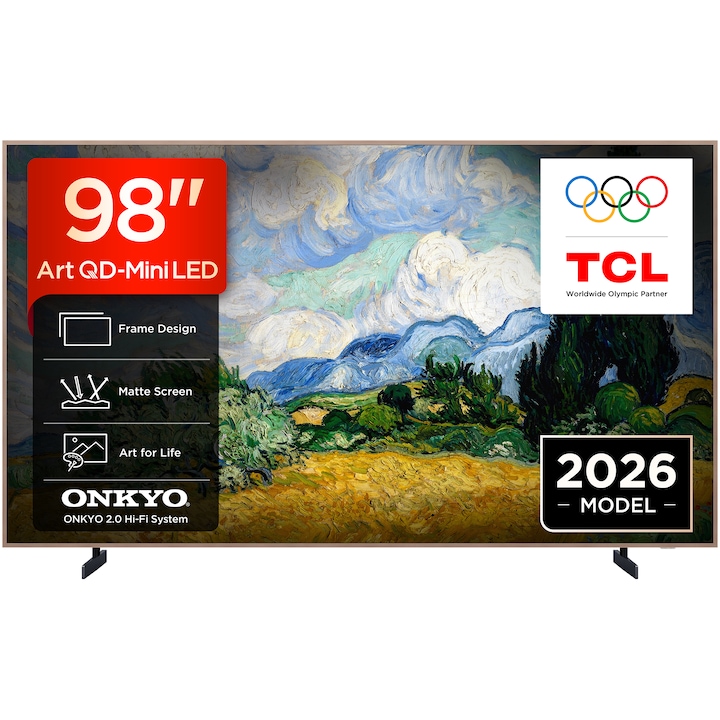 TCL Телевизори - Пълно Ръководство За Избор На Най-Добрия Модел Телевизор TCL MiniLed Art 98A400 Pro