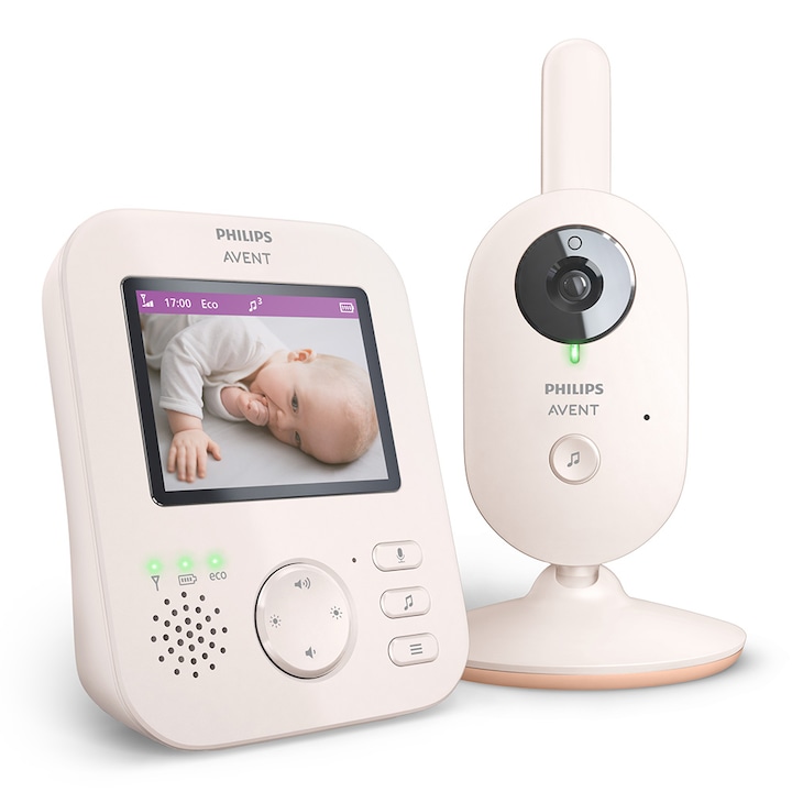 Philips Avent - Кои Са Най-Добрите Модели Бебефони? Дигитален видео бебефон SCD881/26 Advanced