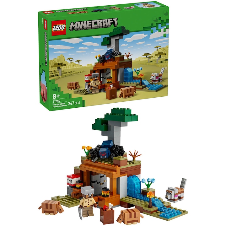 Най-Добрите LEGO Minecraft Приключения За Малки Геймъри LEGO® Minecraft - Tatu Mining Expedition 21269