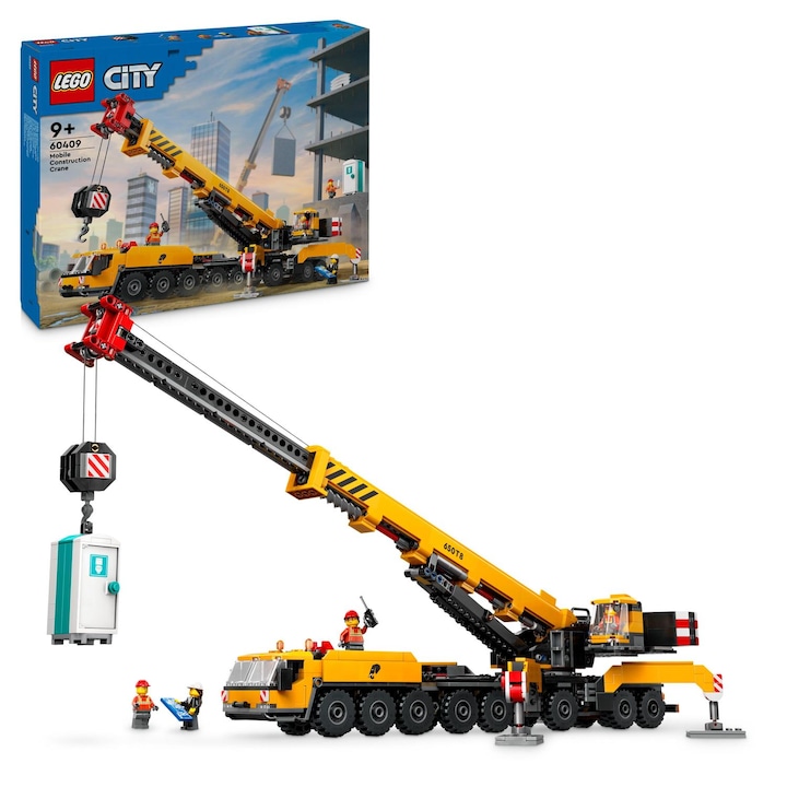 Кои Са Най-Добрите LEGO Комплекти С Над 1000 Части LEGO® City - Мобилен жълт строителен кран 60409