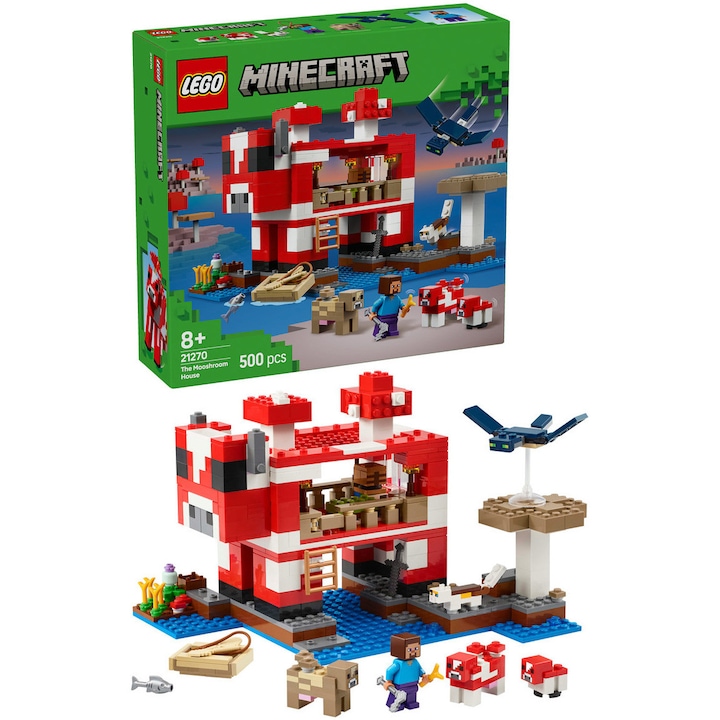 Най-Добрите LEGO Minecraft Приключения За Малки Геймъри LEGO® Minecraft - Mushroom Cow House 21270