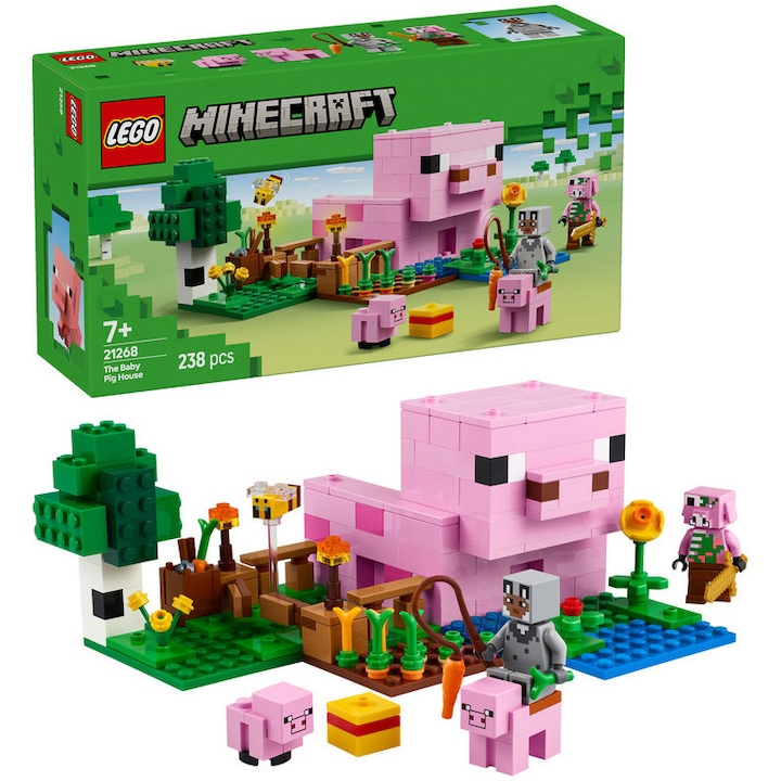 Най-Добрите Бюджетни LEGO Подаръци До 25 € LEGO® Minecraft - Piglet House 21268