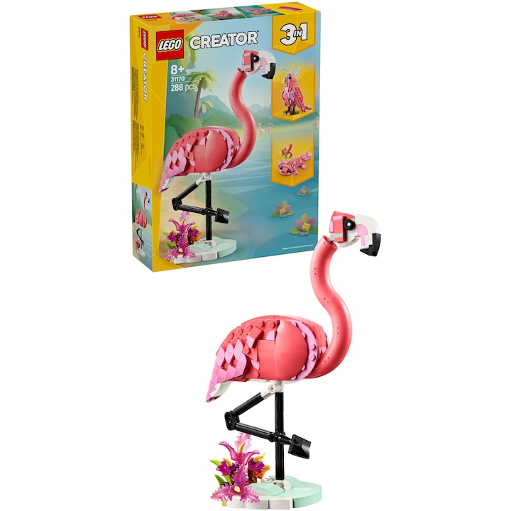 LEGO® Creator 3в1 - Диви животни: Розово фламинго 31170