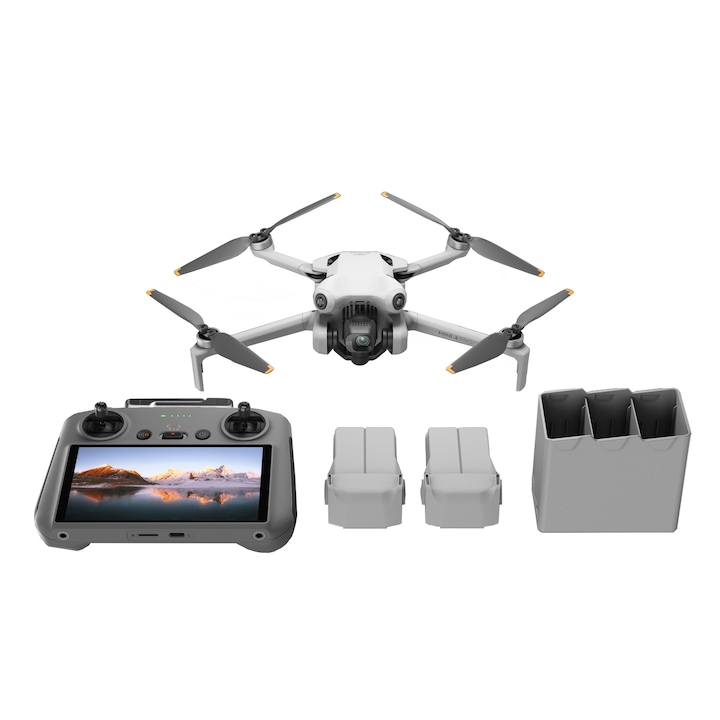 Най-Добрите Дронове Със Система За Избягване На Препятствия Дрон DJI Mini 4 PRO Fly More Combo + Smart Controller RC 2 - eMAG.bg