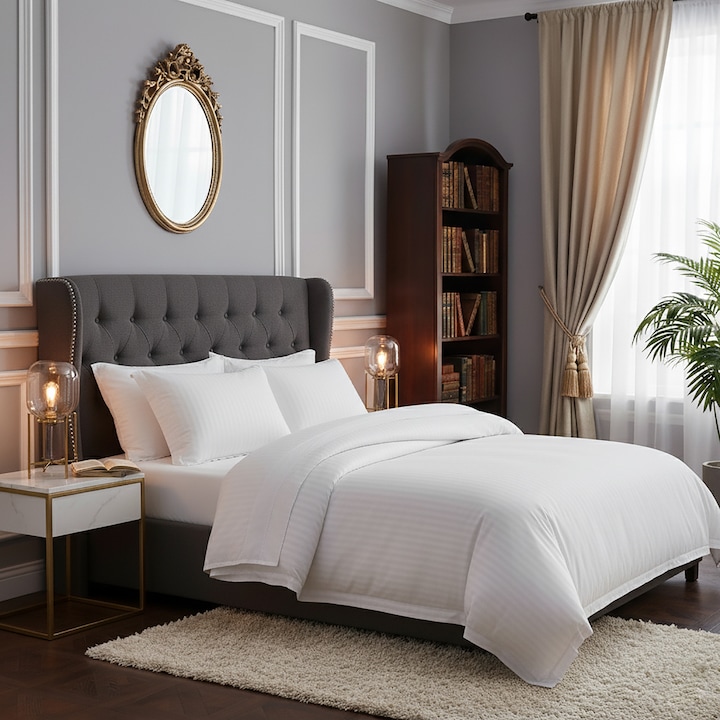 Спално Бельо King Size - Как Да Изберем Правилния Размер? Спално бельо King Size DAMASC Плътен Хотелски