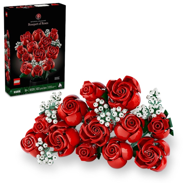LEGO Botanicals - Най-Красивите Вечни Цветя За Подарък LEGO® Icons Botanical - Букет от рози 10328
