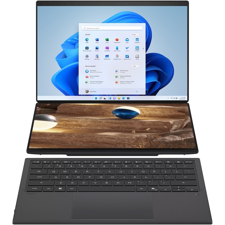 Лаптоп ASUS Zenbook Duo UX8407AA с процесор Intel® Core™ Ultra X9 388H до 5.1GHz