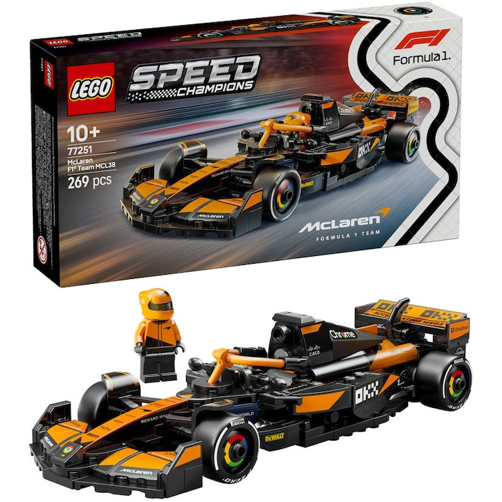 LEGO Speed Champions - Кои Са Най-Предпочитаните Автомобили? LEGO® Speed Champions - Състезателна кола McLaren F1® Team MCL38 77251