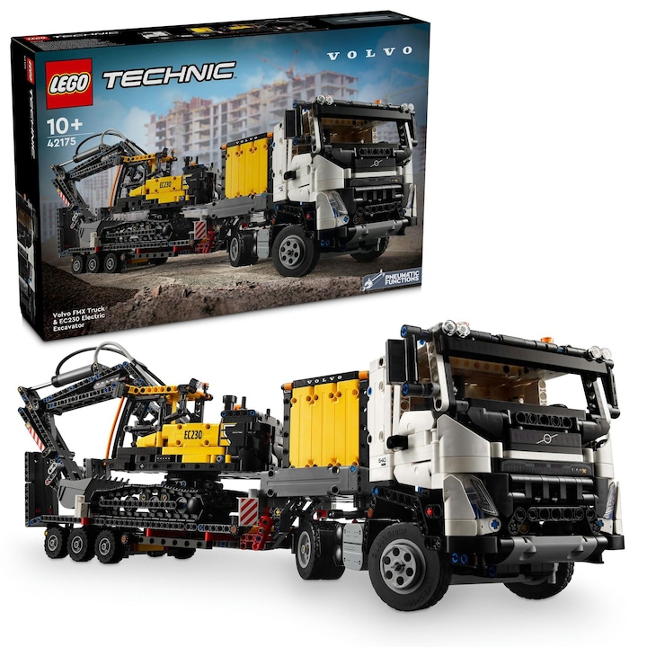 Кои Са Най-Добрите LEGO Комплекти С Над 1000 Части LEGO® Technic - Volvo FMX Truck & EC230 Electric Excavator 42175