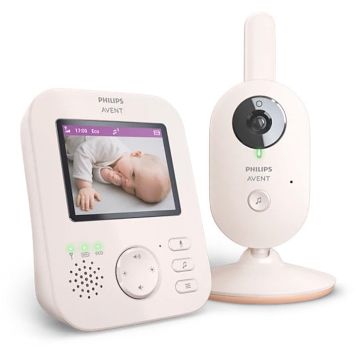 Philips Avent - Кои Са Най-Добрите Модели Бебефони? Цифров монитор за бебета с екран Philips Avent SCD881 - eMAG.bg